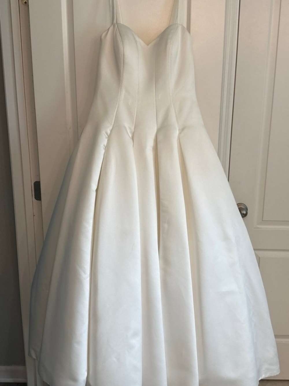 Oleg Cassini Ivory Satin Bridal Gown Size 14 Nwot